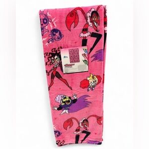 Pink Cartoon Network Powerpuff Girls & Villains Plush Throw Blanket